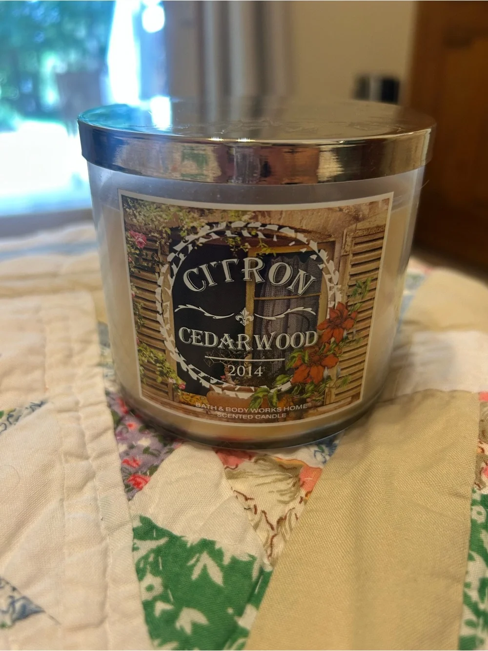 Bath & Body Works Citron Cedarwood 3-Wick Candle 14.5 oz New 2014 Retired
